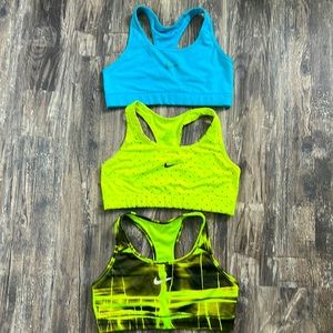 Lot of 3 size medium Nike sports bras